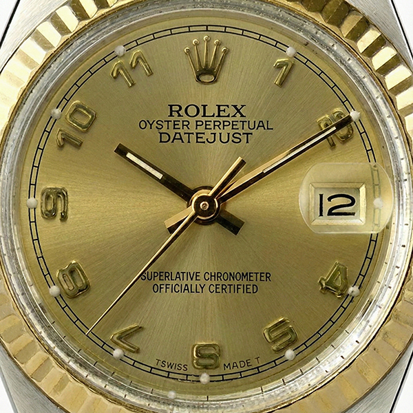 Rolex Date Watch Ladies Rolex Arabic Dial Two Tone