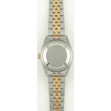 Rolex Date Watch Silver Stick Dial Diamond Bezel Ss & Gold Jubilee