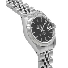 Rolex Date Watch Ss Jubilee Bracelet Black Stick Dial Fluted Bezel