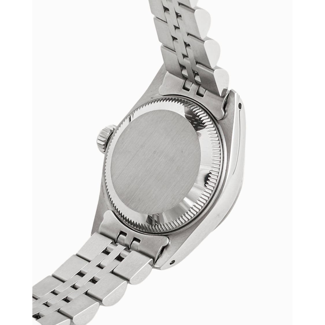 Rolex Date Watch Ss Jubilee Bracelet Black Stick Dial Fluted Bezel