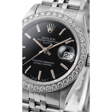 Rolex Date Watch Stainless Steel Jubilee Black Stick Dial  Bezel