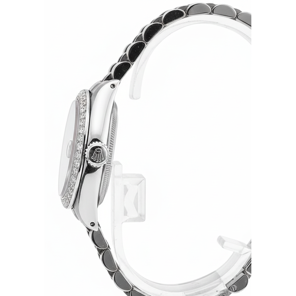 Rolex Date Watch Stainless Steel Jubilee Black Stick Dial  Bezel