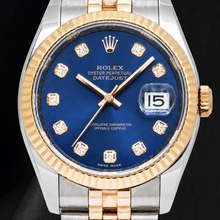 Rolex Datejust 116233 36mm Blue Diamond Dial Two Tone Watch