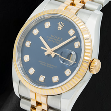 Rolex Datejust 116233 36mm Blue Diamond Dial Two Tone Watch