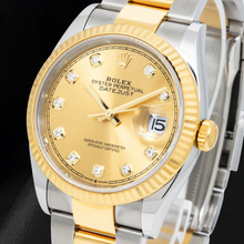 Rolex Datejust 116233 36mm Champagne Diamond Dial Two Tone Watch