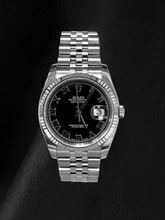 Rolex Datejust 116234 36mm Black Roman Dial Stainless Steel Watch