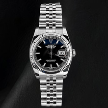 Rolex Datejust 116234 36mm Black Stick Luminous Dial Stainless Steel Watch