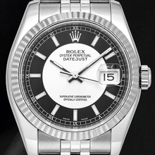 Rolex Datejust 116234 36mm Black Tuxedo Stick Dial Stainless Steel Watch