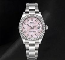 Rolex Datejust 116234 36mm Pink Mother of Pearl Diamond Dial Stainless Steel Watch