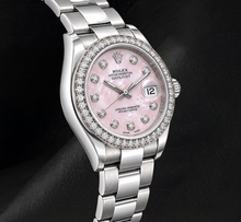 Rolex Datejust 116234 36mm Pink Mother of Pearl Diamond Dial Stainless Steel Watch