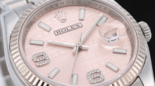 Rolex Datejust 116234 36mm Pink Wave Arabic Diamond Dial Stainless Steel Watch