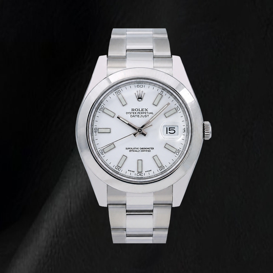 Rolex Datejust 116300 41mm White Stick Dial Stainless Steel Watch