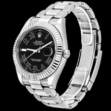 Rolex Datejust 116334 41mm Black Roman Dial Stainless Steel Oyster Bracelet Watch
