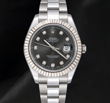 Rolex Datejust 116334 41mm Gray Diamond Dial Stainless Steel Oyster Bracelet Watch