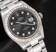 Rolex Datejust 116334 41mm Gray Diamond Dial Stainless Steel Oyster Bracelet Watch