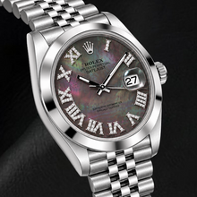 Rolex Datejust 126300 41mm Black Mother of Pearl Roman Diamond Dial Stainless Steel Watch