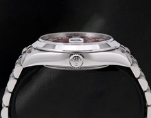 Rolex Datejust 126300 41mm Red Roman Diamond Dial Stainless Steel Watch