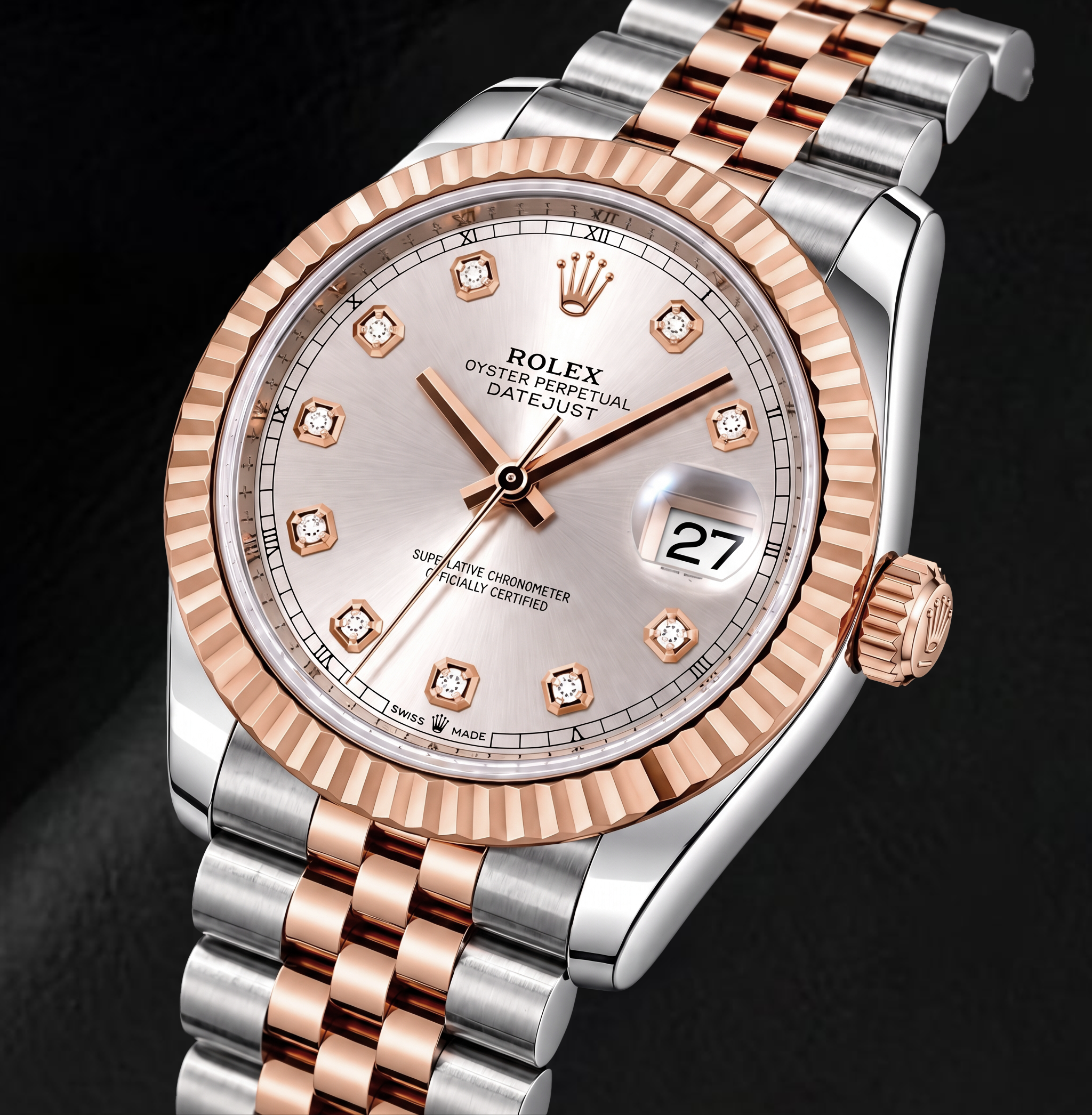 Rolex Datejust 126331 41mm Sundust Diamond Dial Two Tone Watch