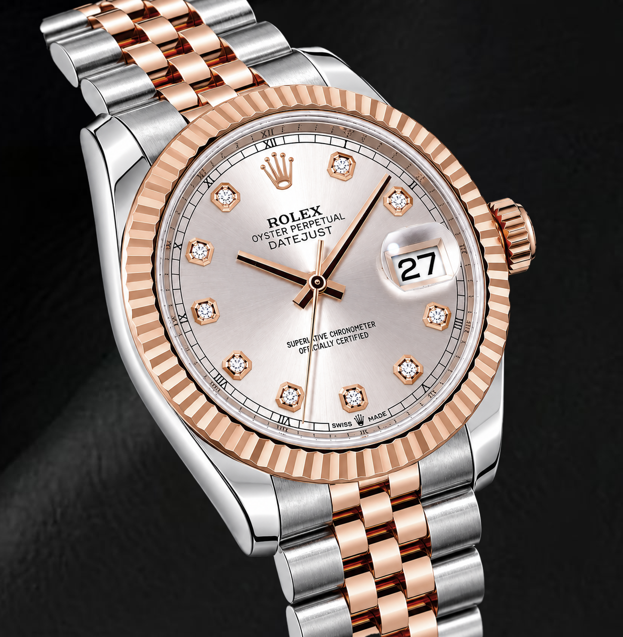 Rolex Datejust 126331 41mm Sundust Diamond Dial Two Tone Watch