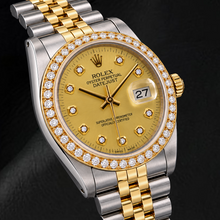 Rolex Datejust 16013 36mm Champagne Diamond Dial Two Tone Watch