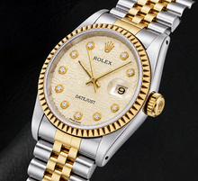 Rolex Datejust 16013 36mm Champagne Jubilee Diamond Dial Two Tone Watch