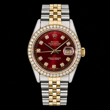 Rolex Datejust 16013 36mm Red Dial Dial Two Tone Watch