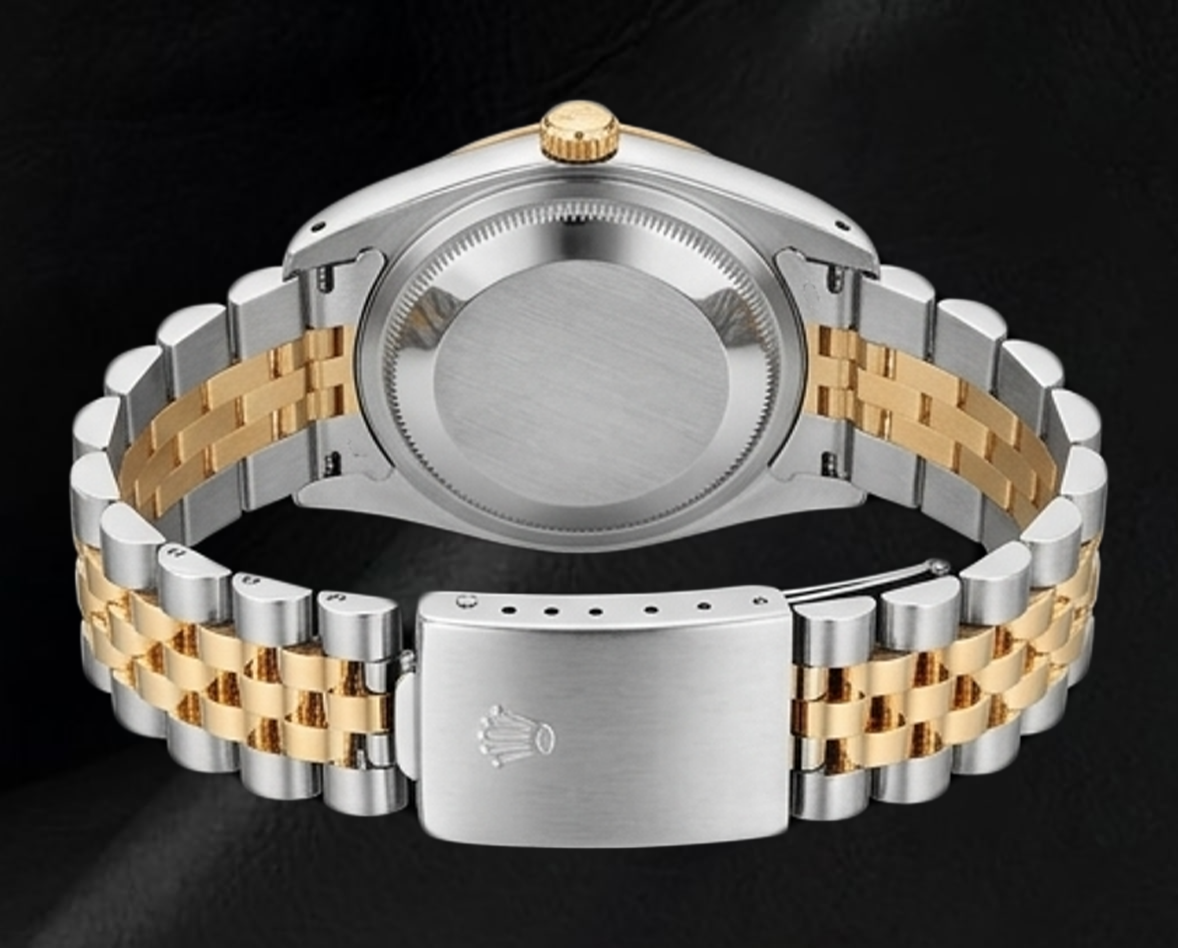 Rolex Datejust 16013 Salmon Diamond Dial 36mm Two Tone Watch