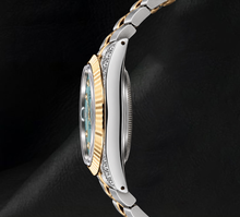 Rolex Datejust 16013 Turquoise Diamond Dial 36mm Two Tone Watch