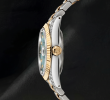 Rolex Datejust 16013 Turquoise Diamond Dial 36mm Two Tone Watch