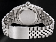 Rolex Datejust 16014 36mm Black Baguette Diamond Dial Stainless Steel Watch