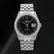 Rolex Datejust 16014 36mm Black Roman Dial Stainless Steel Watch