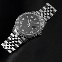 Rolex Datejust 16014 36mm Black Roman Dial Stainless Steel Watch