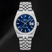Rolex Datejust 16014 36mm Blue Stick Dial Stainless Steel Watch