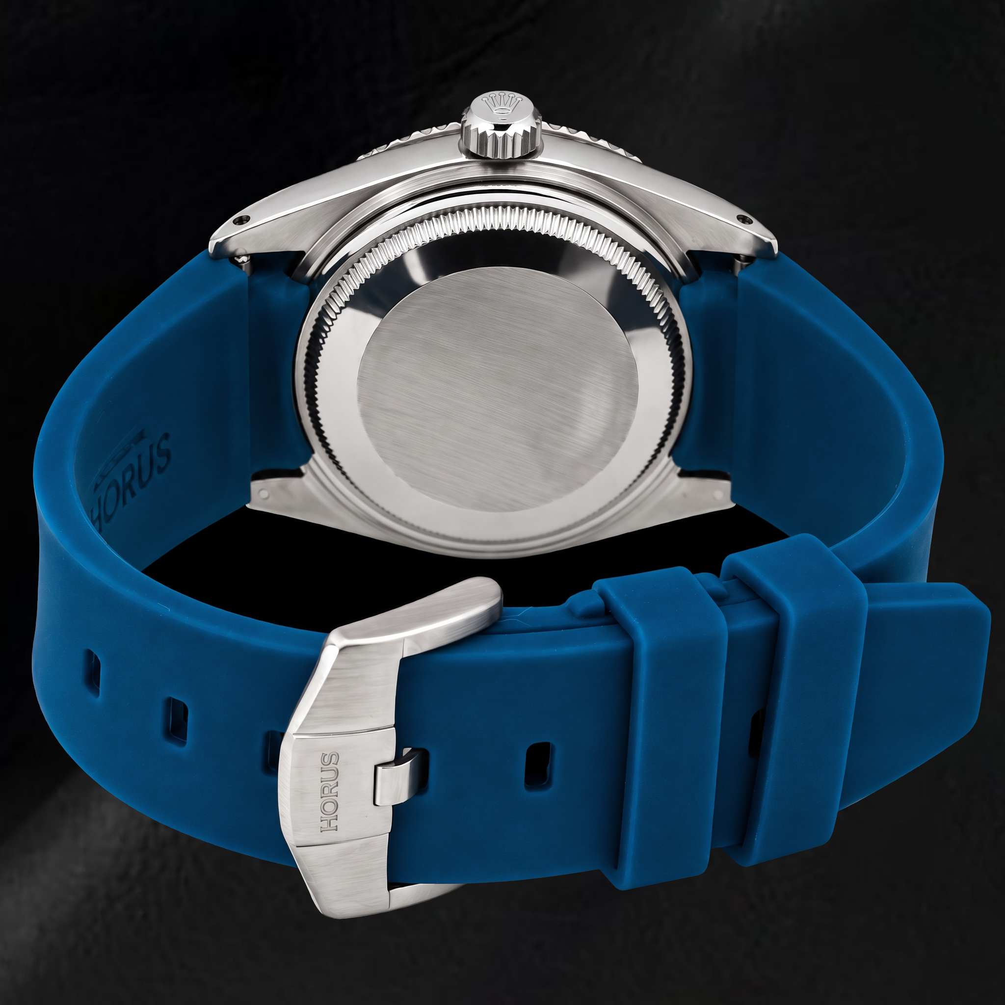 Rolex Datejust 1601 36mm Blue Diamond Dial Blue Rubber Strap Watch