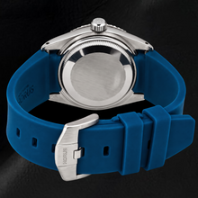 Rolex Datejust 1601 36mm Blue Diamond Dial Blue Rubber Strap Watch