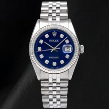 Rolex Datejust 1601 36mm Blue Diamond Dial Stainless Steel Watch Jubilee Bracelet