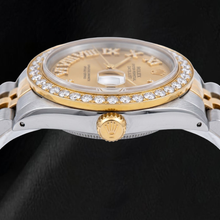 Rolex Datejust 1601 36mm Champagne Roman Diamond Dial Two Tone Watch