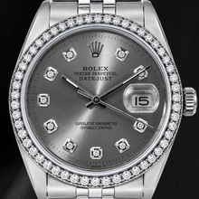 Rolex Datejust 1601 36mm Gray Diamond Dial Stainless Steel Watch