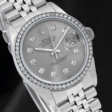 Rolex Datejust 1601 36mm Gray Diamond Dial Stainless Steel Watch