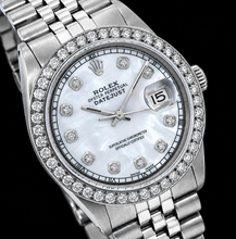 Rolex Datejust 1601 36mm White Mother of Pearl Diamond Dial Stainless Steel