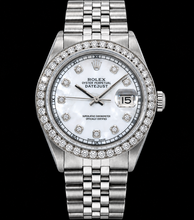 Rolex Datejust 1601 36mm White Mother of Pearl Diamond Dial Stainless Steel
