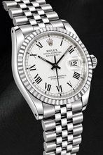Rolex Datejust 1603 36mm White Roman Dial Stainless Steel Watch