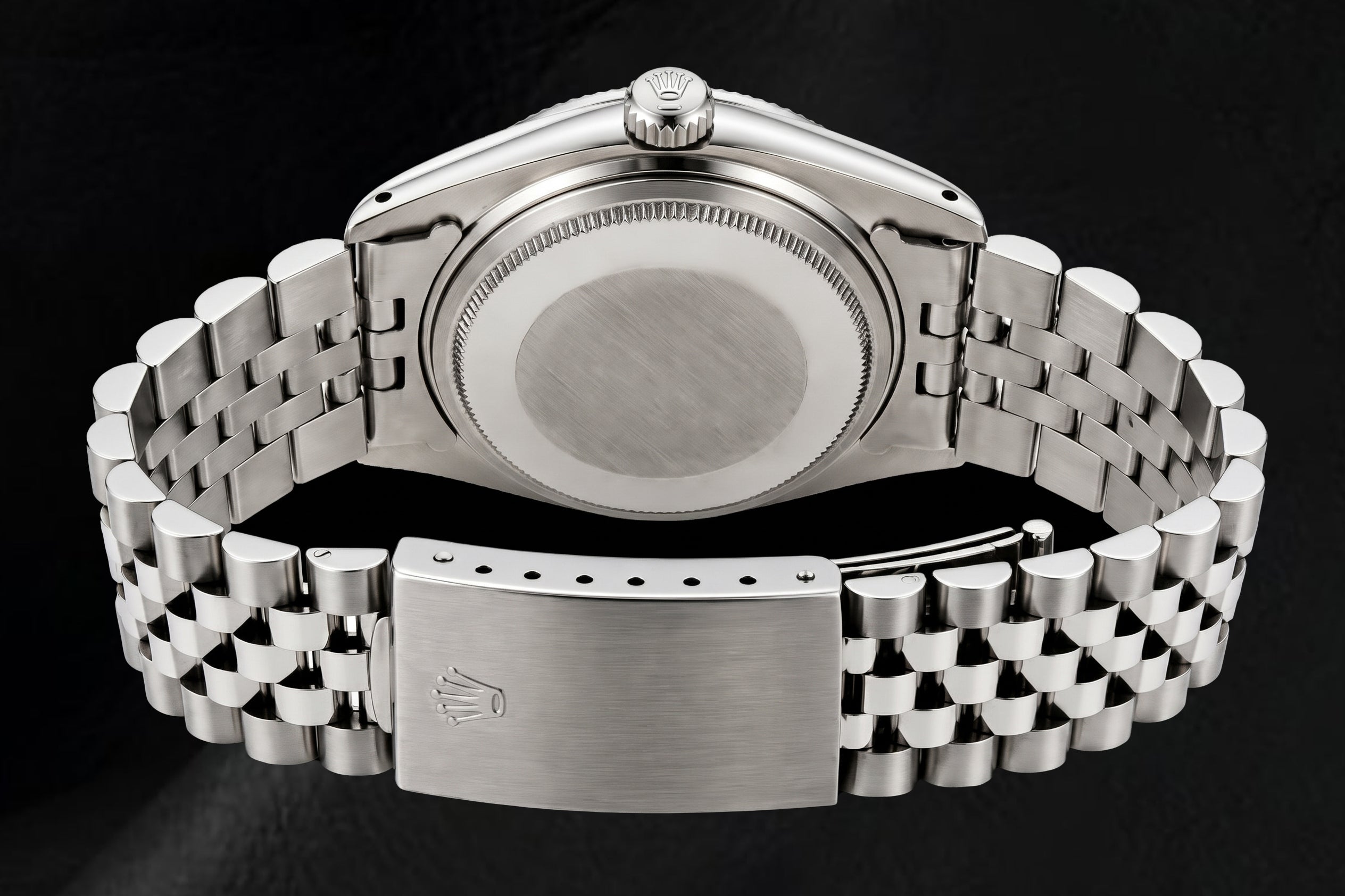 Rolex Datejust 16200 36mm Black String Diamond Dial Stainless Steel Watch