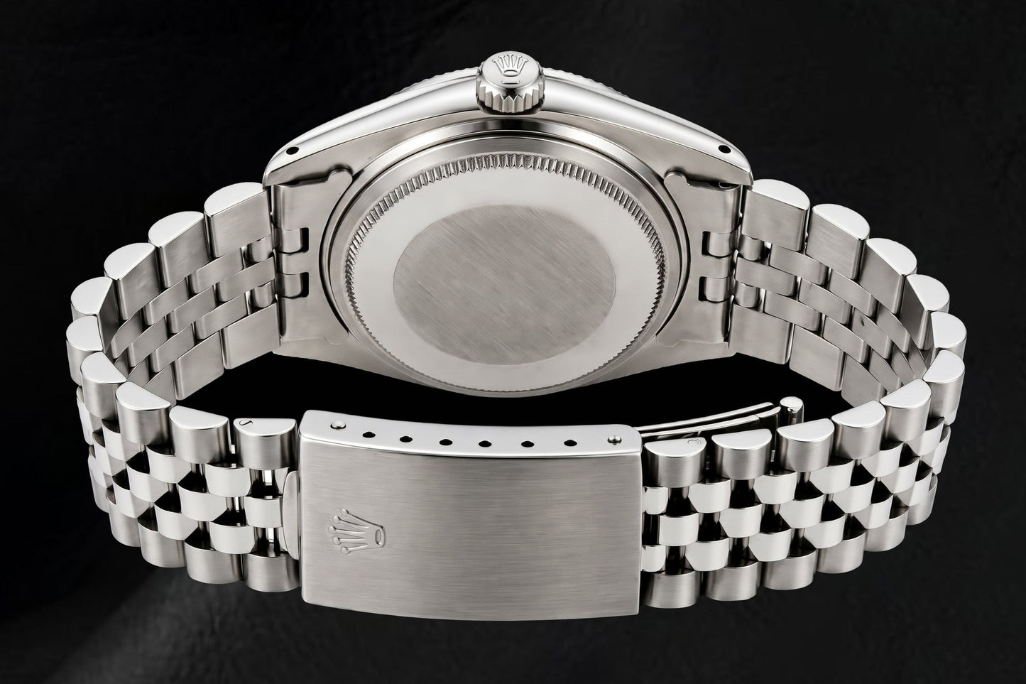 Rolex Datejust 16200 36mm Black String Diamond Dial Stainless Steel Watch