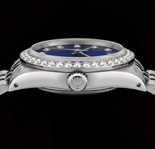 Rolex Datejust 16200 36mm Blue Diamond Dial Stainless Steel Watch Jubilee