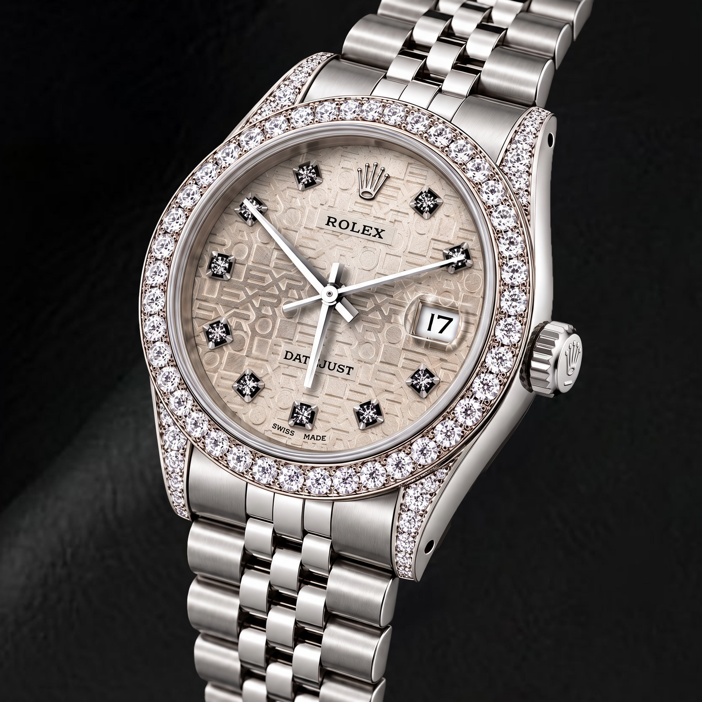 Rolex Datejust 16200 36mm Silver Jubilee Diamond Dial Stainless Steel Watch