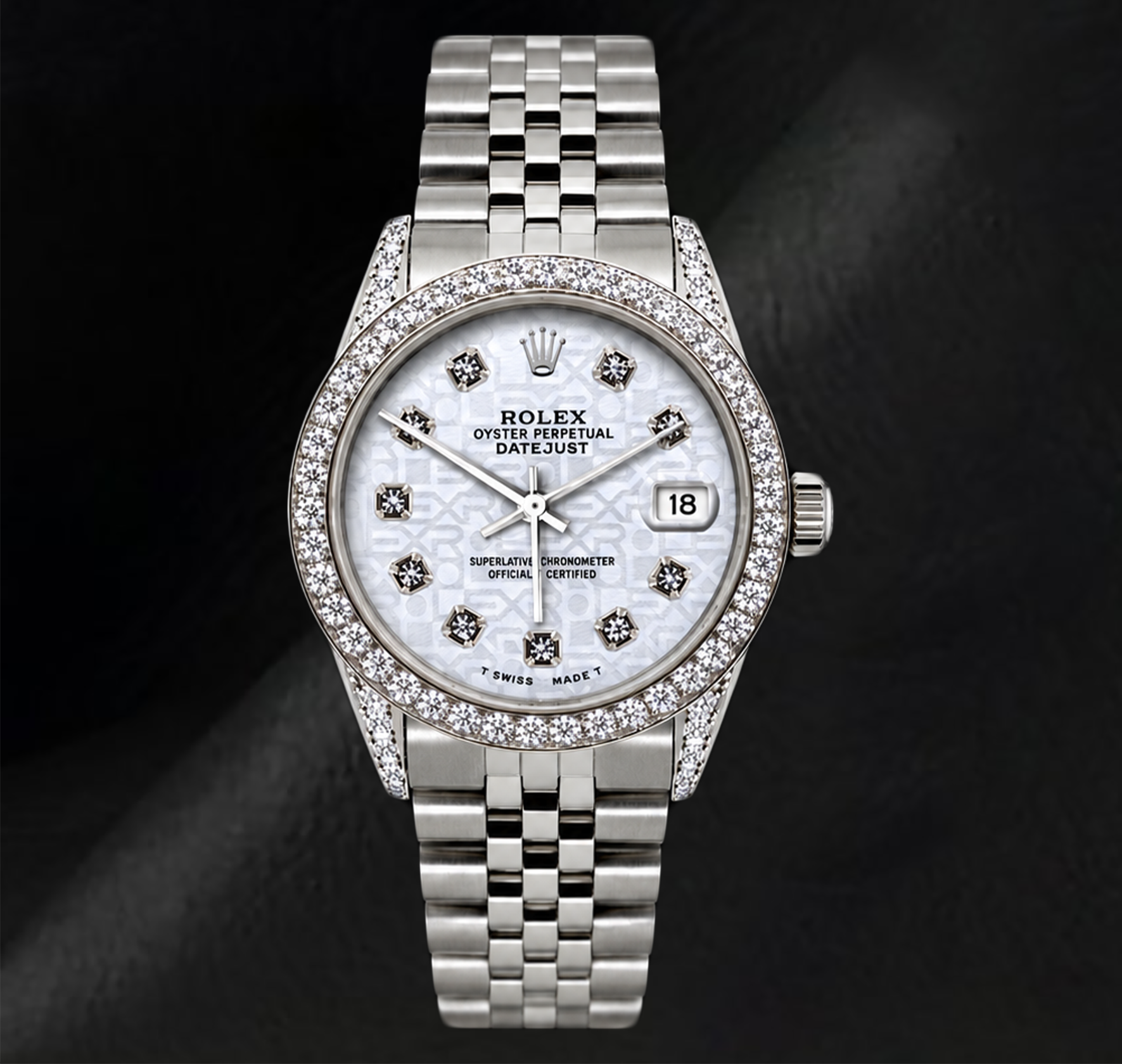 Rolex Datejust 16200 36mm White Diamond Dial Stainless Steel Watch