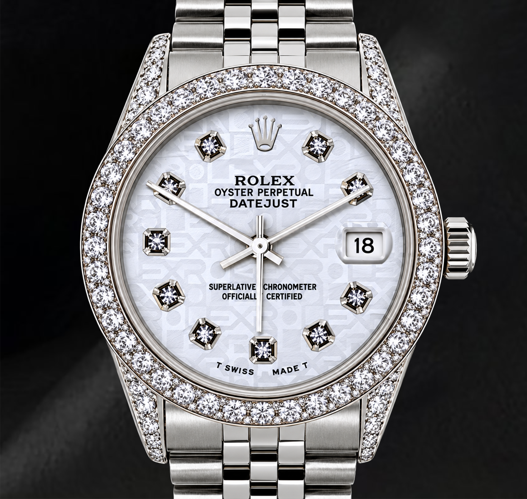 Rolex Datejust 16200 36mm White Diamond Dial Stainless Steel Watch