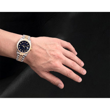 Rolex Datejust 16233 36mm Black Diamond Dial Two Tone Watch