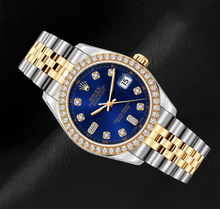 Rolex Datejust 16233 36mm Blue Diamond Dial Two Tone Watch